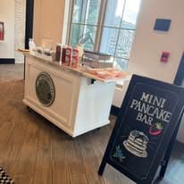 Mini pancake bar styled for event service