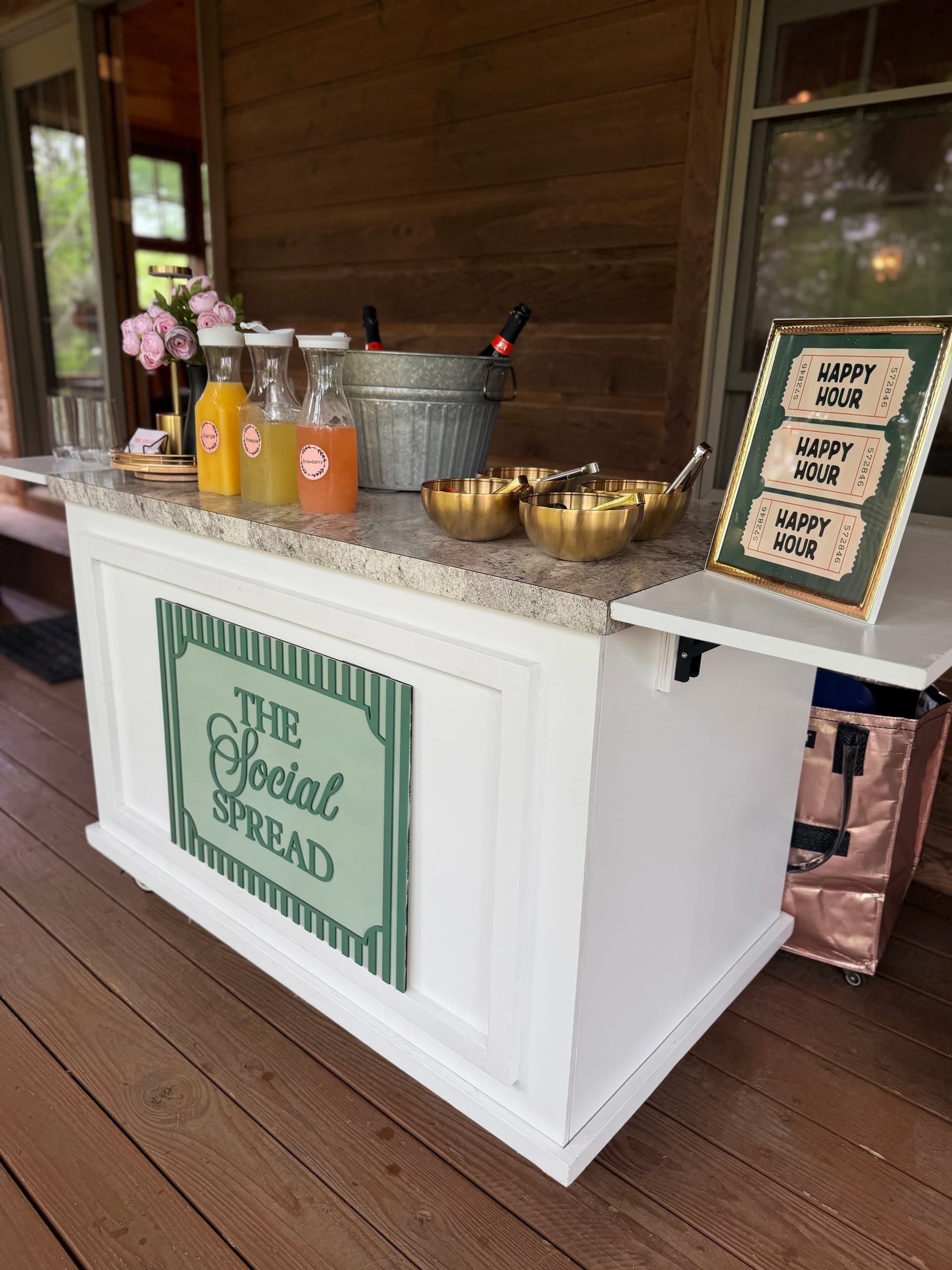 Our Mimosa Bar offers juices and fruit of your choosing.